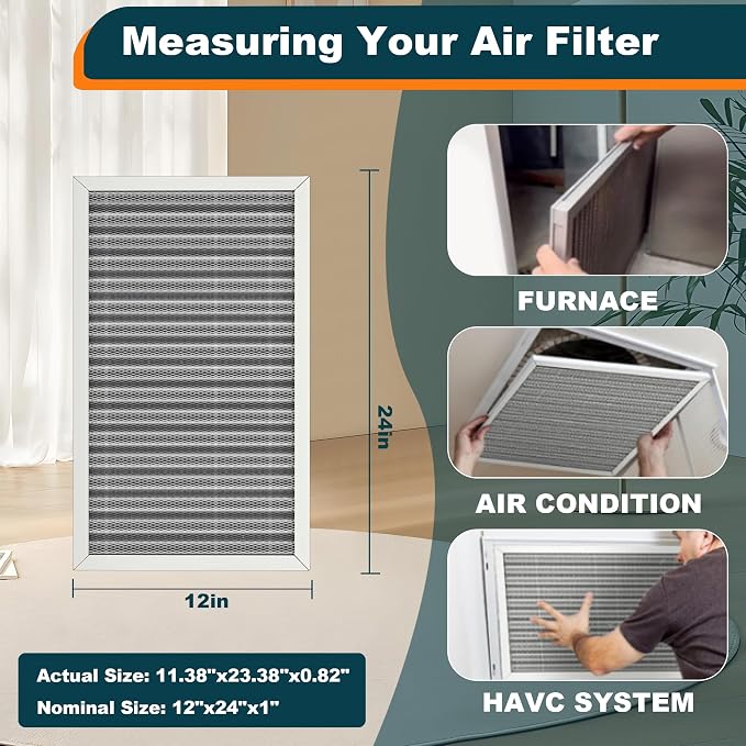 12x24x1 Reusable Air Filter, MERV 8, Permanent Electrostatic Air Filter - Image 2