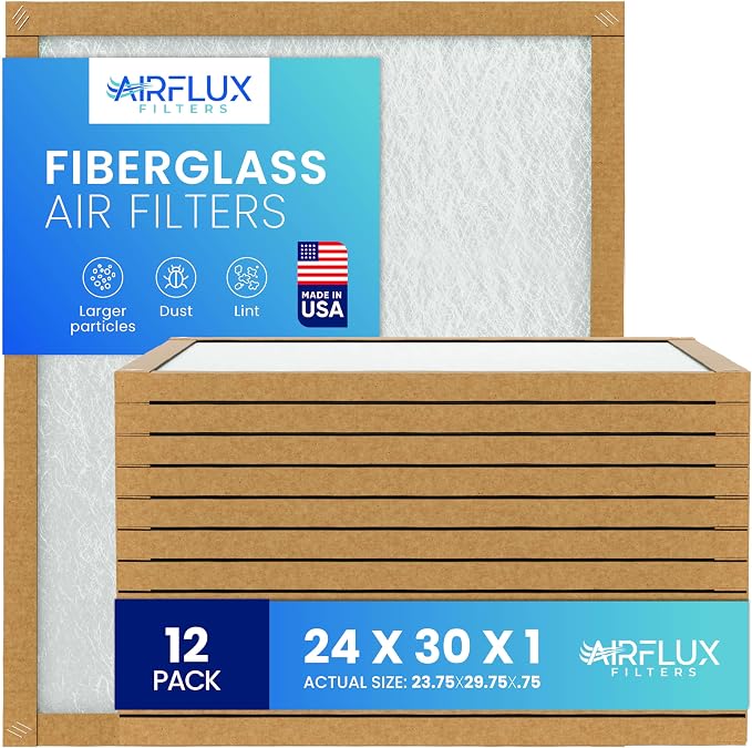 Fiberglass Air Filter -24x30x1Air Filter 12 Pack by Unknown