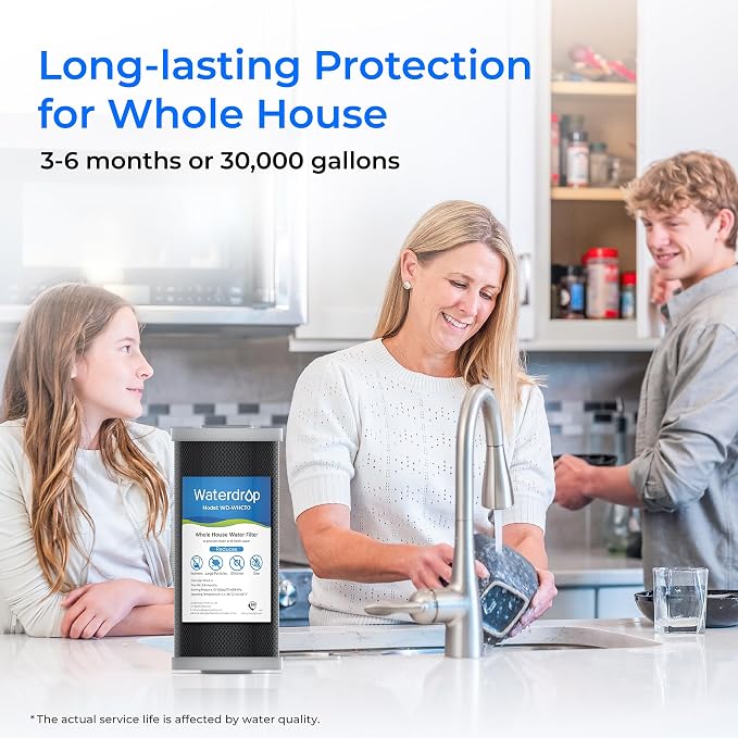 Waterdrop Whole House CTO Carbon Sediment Water Filter Cartridge Replacement - Image 5