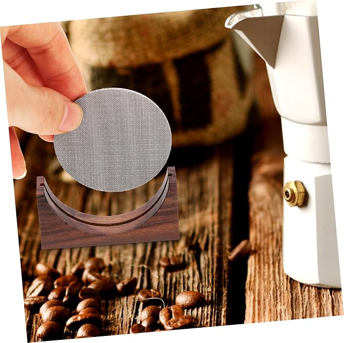 Luxshiny Espresso Machine Filter Double Cup Mesh Screen Stainless Steel Coffee - Image 4