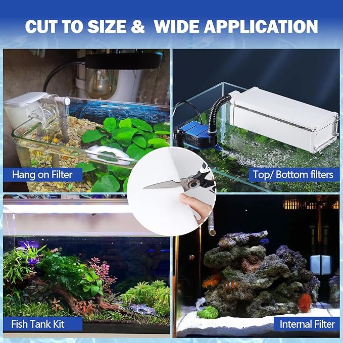 UBeesize Aquarium Filter Media Floss, 12 ft Cut to Fit Pond Filters - Image 6