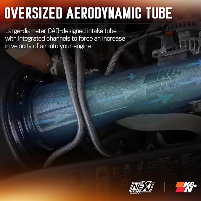 K&N NextGen Cold Air Intake System: High-Flow Cotton Filter: Compatible - Image 7