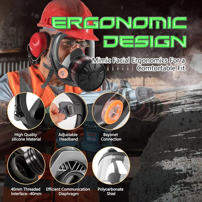 HANUU Gas Masks Survival Nuclear and Chemical, Gas Mask - Image 3