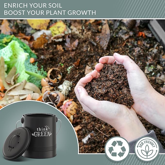 Barnyard Designs Compost Bin for Kitchen Counter - Image 6