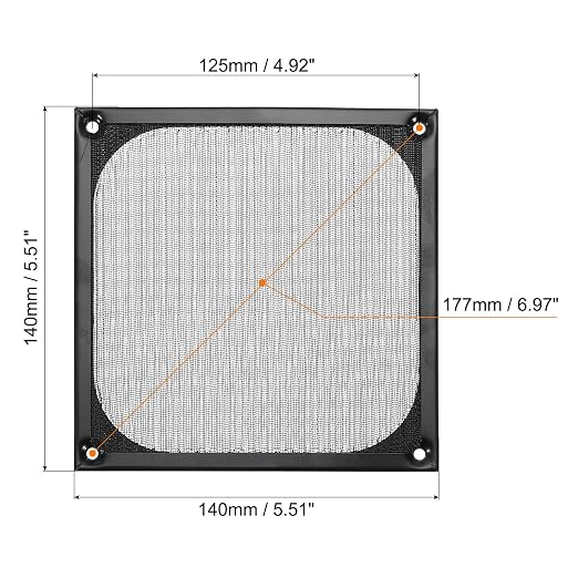 PATIKIL 140mm Computer Fan Filter Grill - Image 2