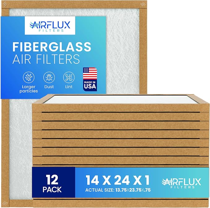 Fiberglass Air Filter -14x24x1Air Filter 12 Pack by Unknown