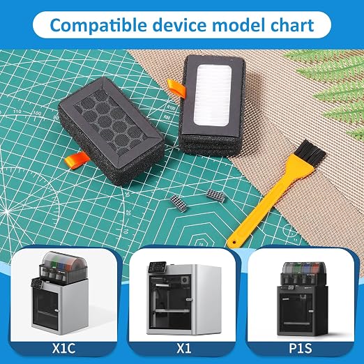 2 Pcs P1S HEPA Filter for Bamboo Lab, 13 Activated Carbon Combo Air Filters - Image 7