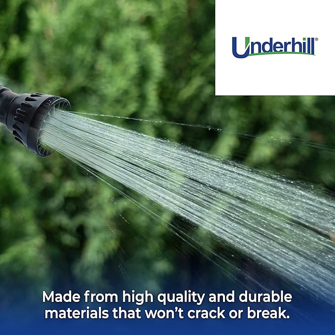Underhill Magnum UltraMax Full Throttle High Flow Garden Water Hose Nozzle, Sprayer, 39-100 GPM 80 PSI, 1-Inch FHT, Jet, Soak, Fan, NG500-SFSH-10