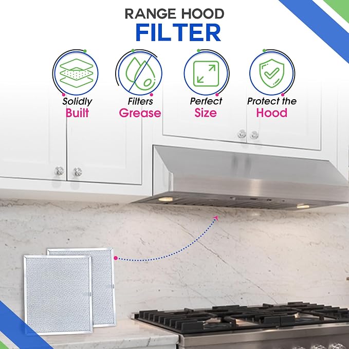 Bagean Stove Hood Vent Filters 9.9" x 11.7" 97007894 Compatible - Image 2