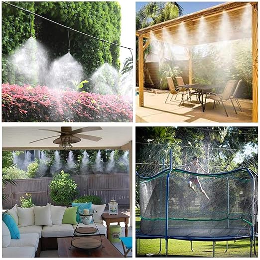 iRuiZhe Misting Cooling System Kit 75.5FT Misting Line DIY Outdoor Mist Cooling - Image 2