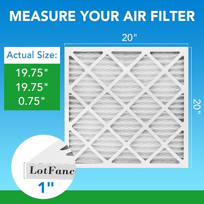 LotFancy 20x20x1 Air Filter MERV 11 4-Pack, Electrostatic Pleated AC Furnace - Image 2