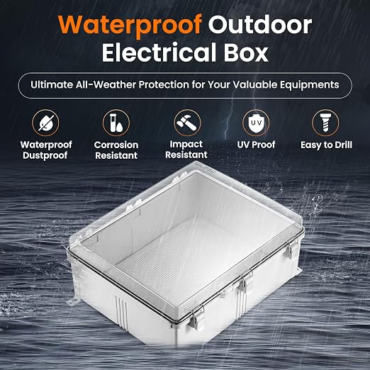 QILIPSU Waterproof Junction Box IP67 Outdoor Plastic Electrical Project - Image 2