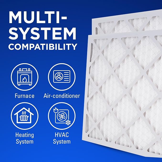 20x30x1 Air Filters, MERV 8 Pleated HVAC AC Furnace Filter Replacement - Image 3