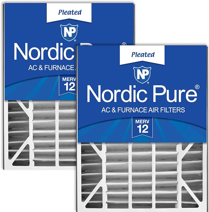 Nordic Pure 20x25x5 Air Bear Replacement 259112-102 MERV 12 Air Filters 2 Pack by NordicPure