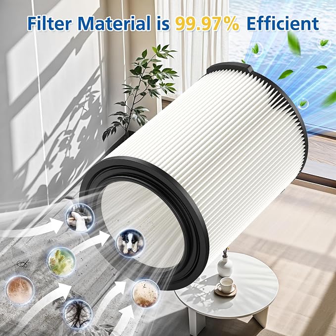 2-pack Standard Wet/dry Vac VF4000 Replacement Filter, Compatible - Image 3