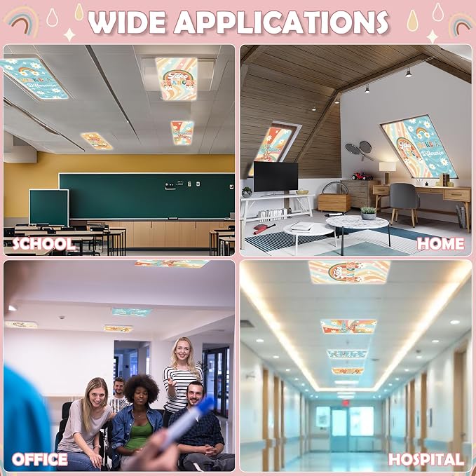 4Pcs Fluorescent Light Covers for Classroom Ceiling Lights, 4 x 2 Feet - Image 8