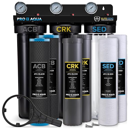 PRO+AQUA Elite Series GEN2 PRO-100-E 3-Stage Whole House Water Filtration System by PROAQUA