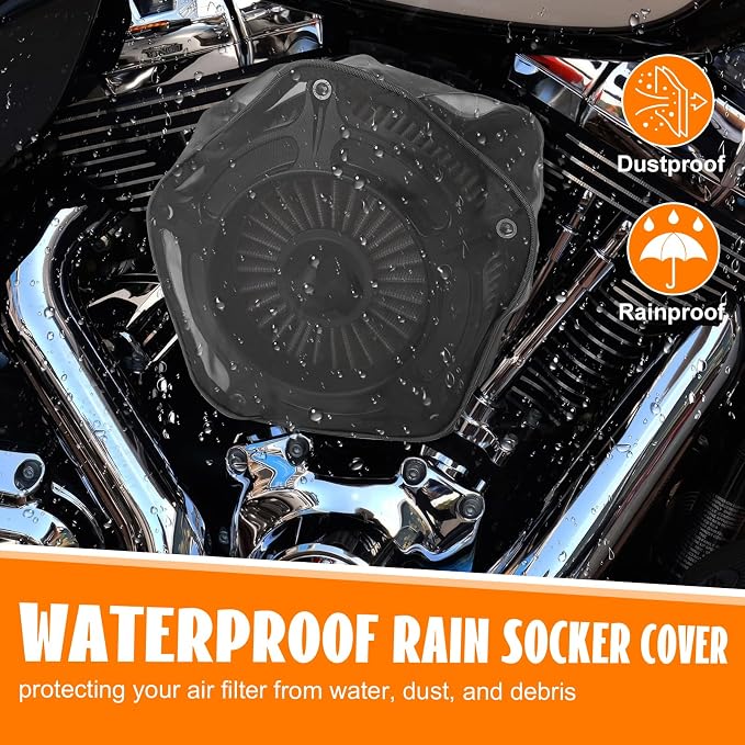 High Flow Air Cleaner Intake Filter System Kit Air Filters Cover - Image 8