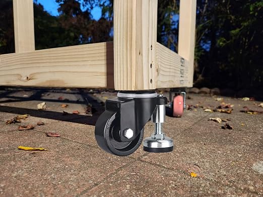 2" Leveling Plate Caster Wheels - Image 3