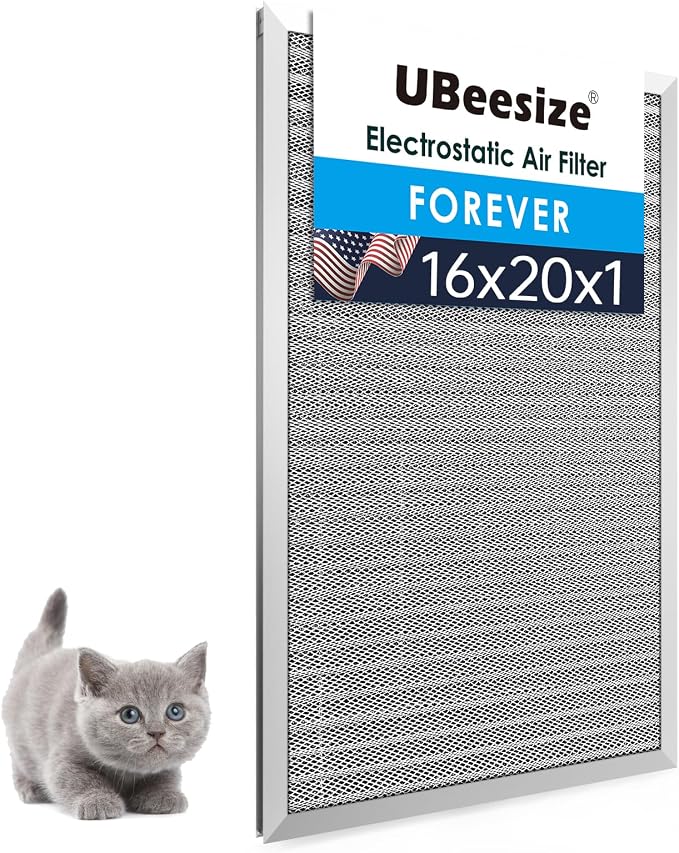 UBeesize 16x20x1 Reusable Air Filter HVAC AC Furnace Filter, MERV 8, Lasts a by UBeesize