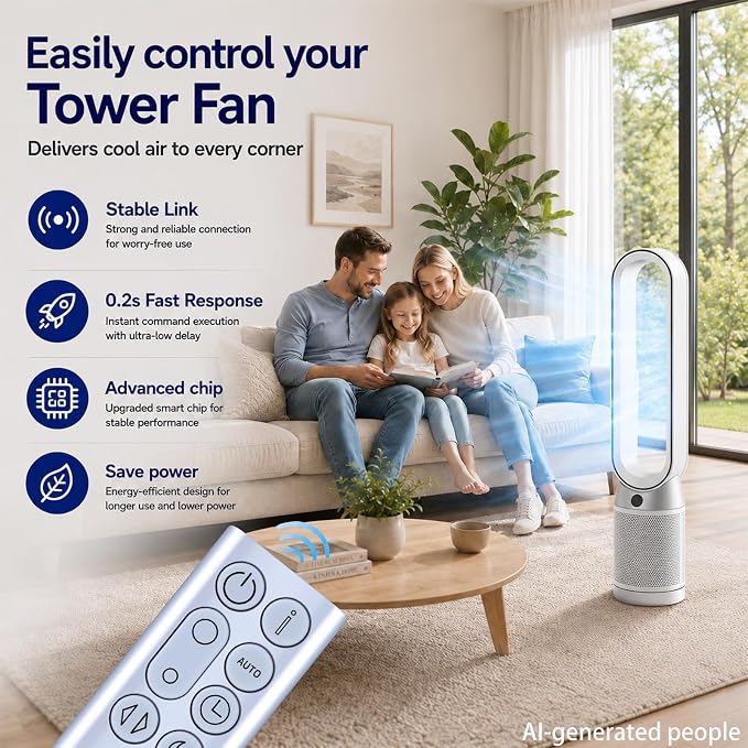 ZWP Replacement Remote Control for Dyson TP05 PH01 Pure Cool Air Purifier Tower - Image 3