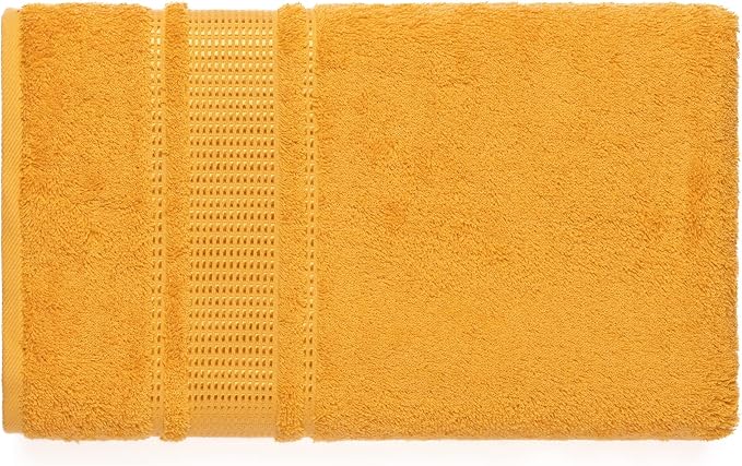 Melissa Linen, 4-Piece Washcloth, 100% Cotton Towels for Bathroom, 12 in x 12 in, Absorbent, Quick Dry, Durable and Soft, Baby Wash Cloths, Wash Rags for Kitchen, Honey Yellow