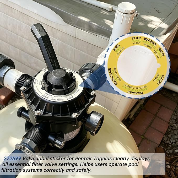 Pool Sand Filter Valve Label Sticker - Image 7