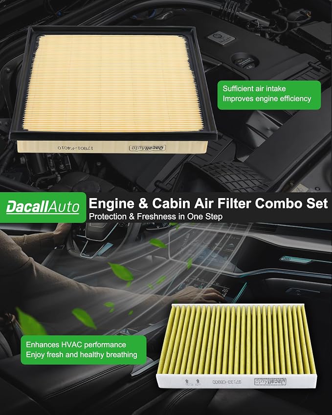 Engine & Cabin Air Filter Set for Toyota Sequoia V6-3.4L, Tundra V6-3.4L. - Image 7