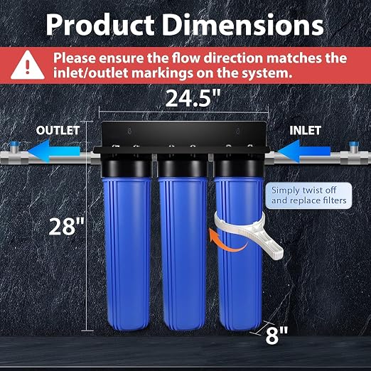 iSpring WGB32B-DS+AHPF12MNPT16X2 Anti-Scale Whole House Water Filter System w/ - Image 5