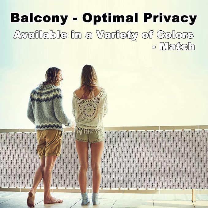 Privacy Screen 4.6' x 13.1' UV Protection Weather Resistant Waterproof Patio - Image 2