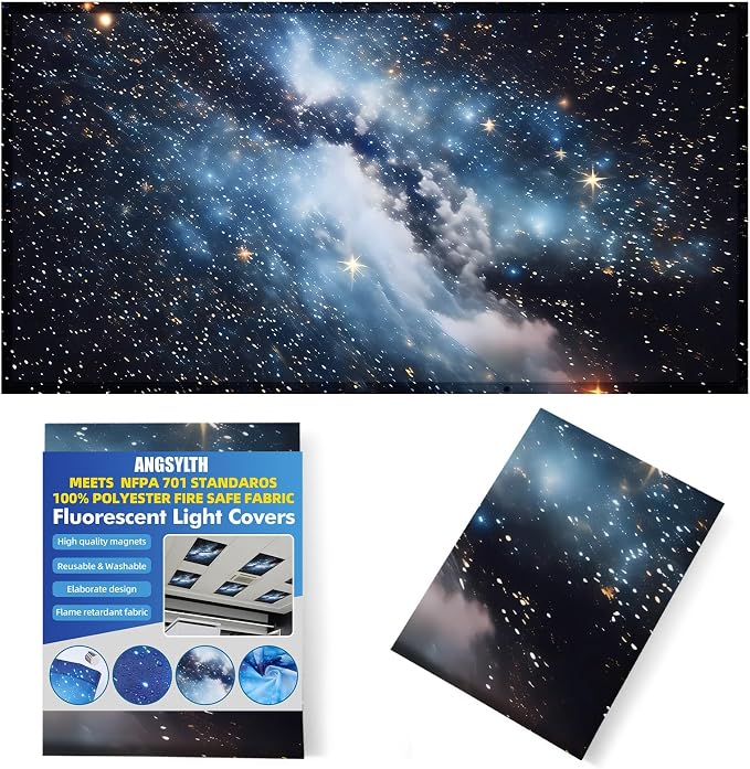 Fluorescent Light Covers -1PCS 4x2 Feet Classroom Covers by ANGSYLTH