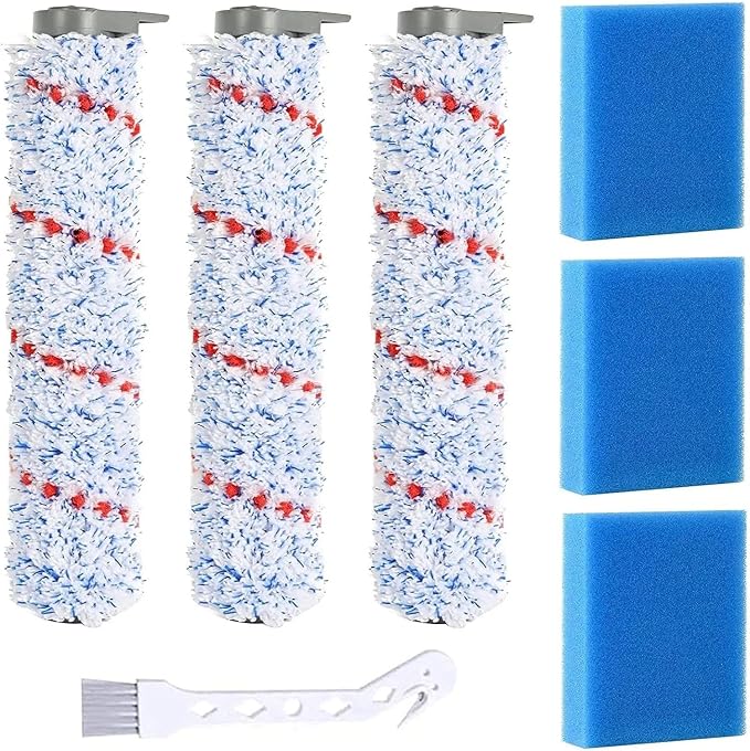 Hand-held Floor Scrubbers Roller Brush Hepa Filter Sponge Parts。Compatible by Unknown