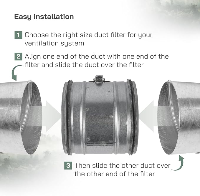 Vent Systems 6" Inch Inline Air Filter - Image 5