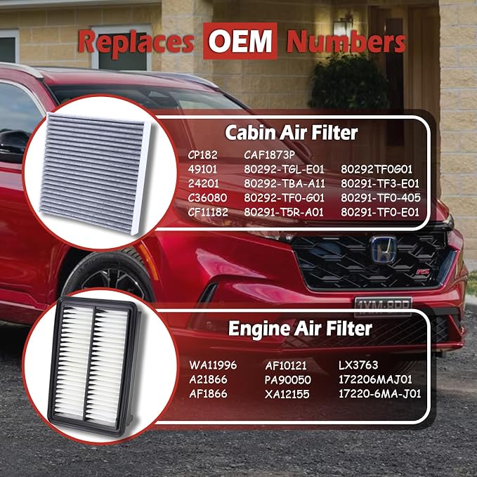 17220-6MA-J01 Engine Air Filter and 80292-TF0-G01 Cabin Air Filter kit - Image 3