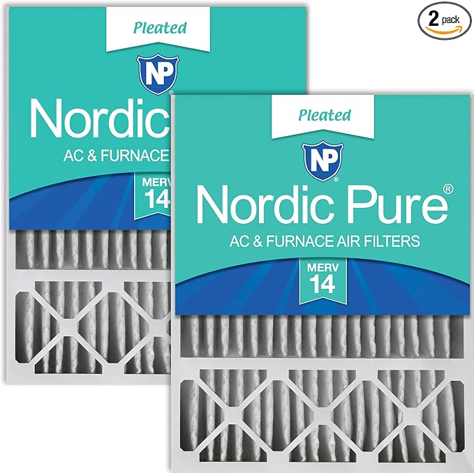 Nordic Pure 20x25x5 Honeywell/Lennox Replacement MERV 14 Air Filters 2 Pack by NordicPure