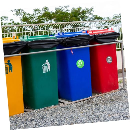 9pcs Trash Can Classification Stickers Self-Adhesive Recycling Decals - Image 7