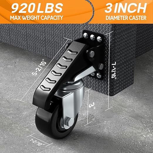 SOLEJAZZ Workbench Casters Wheels 920Lbs Retractable Casters Set of 4 Heavy - Image 3