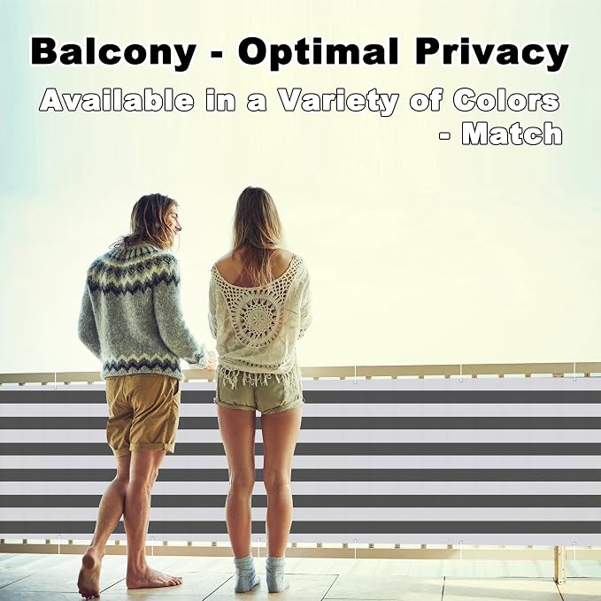 Balcony Privacy Screen 8.2' x 16.4' Heavy Duty 165 GSM HDPE Outdoor Privacy - Image 2