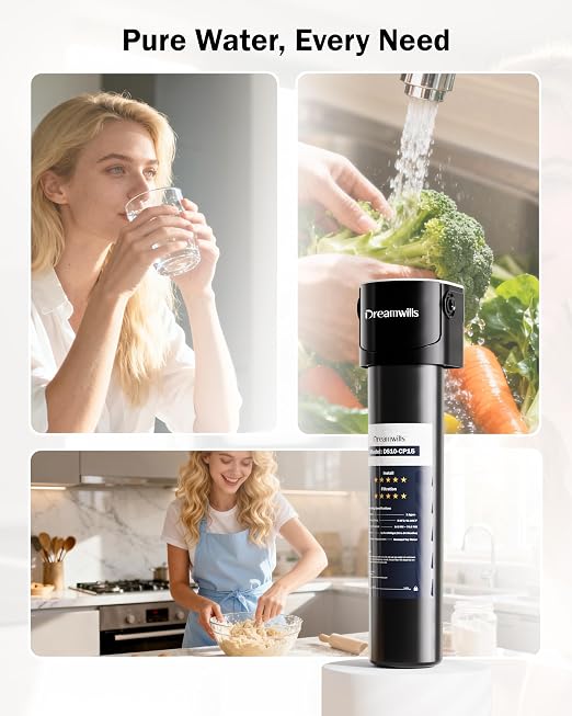 Dreamwills DS15 Under Sink Water Filter System, 1.3 GPM Direct Connect Kitchen - Image 9