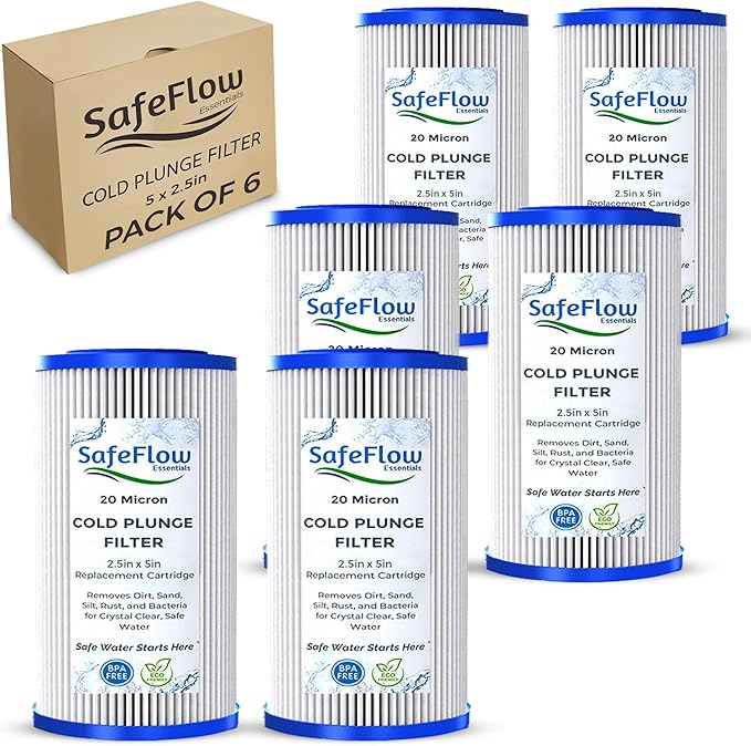 5" x 2.5" Cold Plunge Filter 20 Micron – Fits The Pod Ice Cold Plunge Water by Unknown
