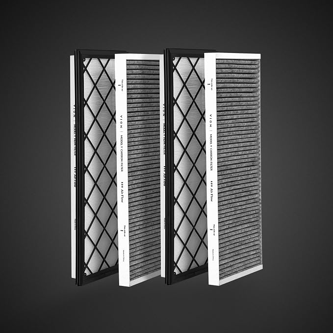 VION Model Y Front Trunk HEPA Carbon Air Filters Kit by VION