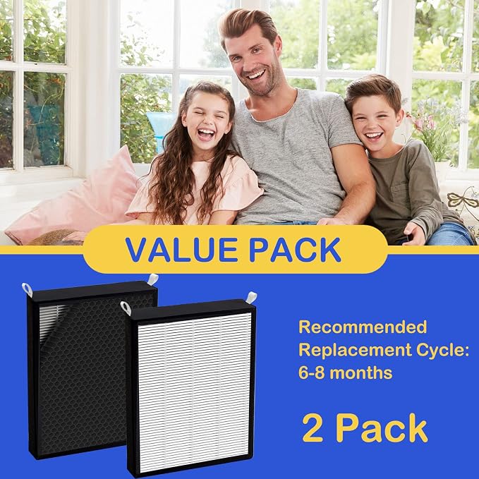 2 Pack True HEPA/Carbon Filters Replacement Compatible - Image 3