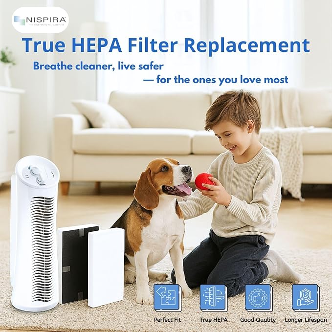 Nispira 2-Pack U Filter HRF201B Replacement 2-in-1 HEPA Activated Carbon - Image 2