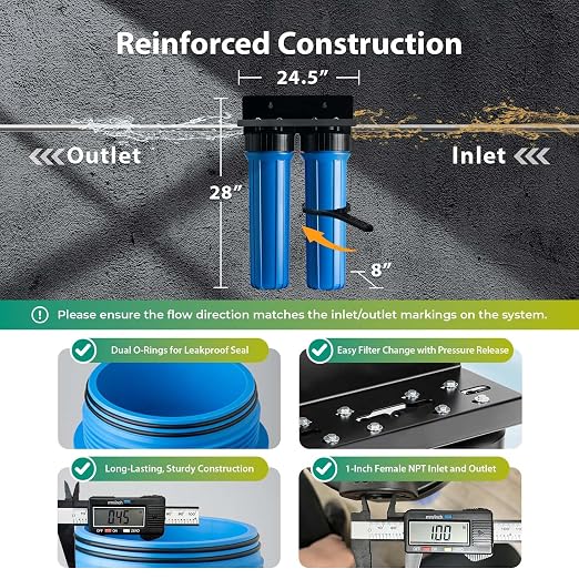 iSpring PFAS & Heavy Metal Whole House Water Filter System, Also Reduces - Image 4