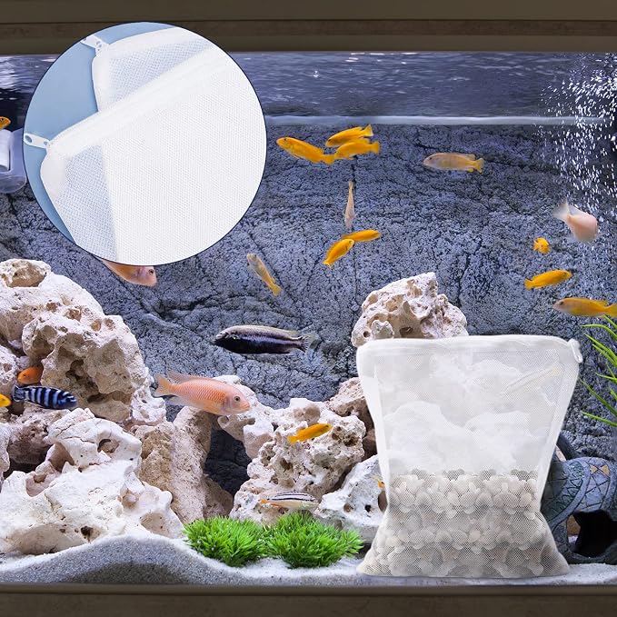 Segarty Filter Media Bags, Fish Tank White Net Bags - Image 5