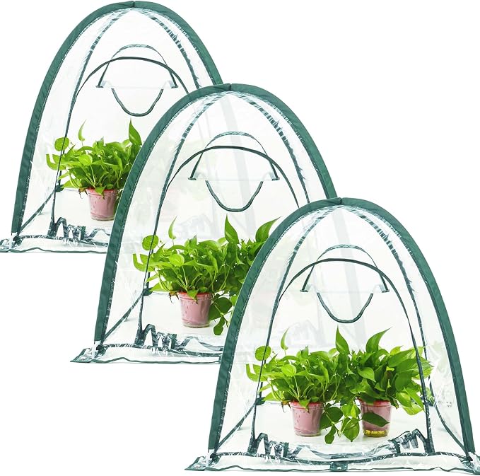 Porayhut Pop Up Greenhouse Cover Flower House, Mini Gardening Plant Sunshine by porayhut