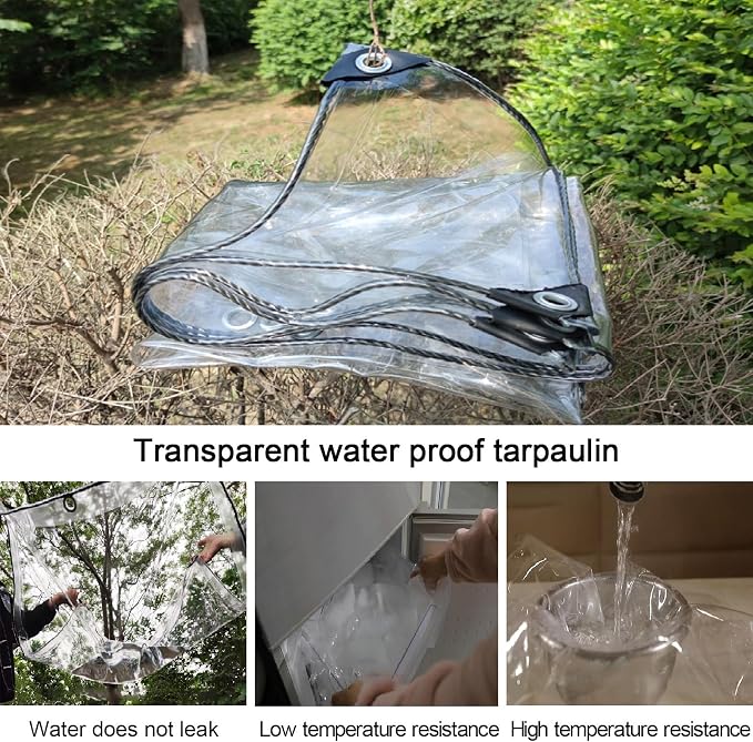 Transparent Tarpaulin Side Panels, Outdoor Clear Tarp Curtains - Image 4