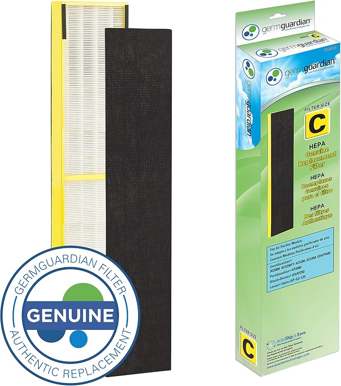 GermGuardian Air Purifier Filter FLT5000 Genuine HEPA Replacement Filter C - Image 2
