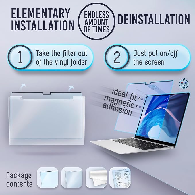 VINTEZ Magnetic Blue Light Screen Protector Compatible - Image 5