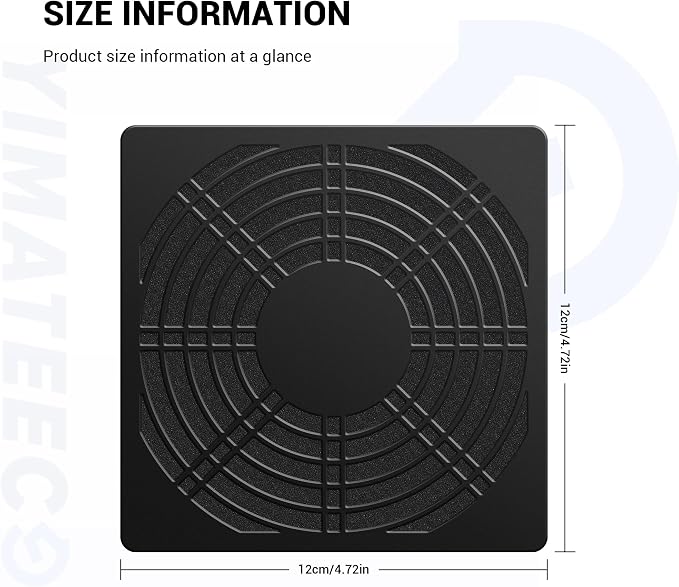 Dust Filter PC 120mm Cooling Fan Filter Dustproof Cover, 2 Pack PC Case Fan - Image 2